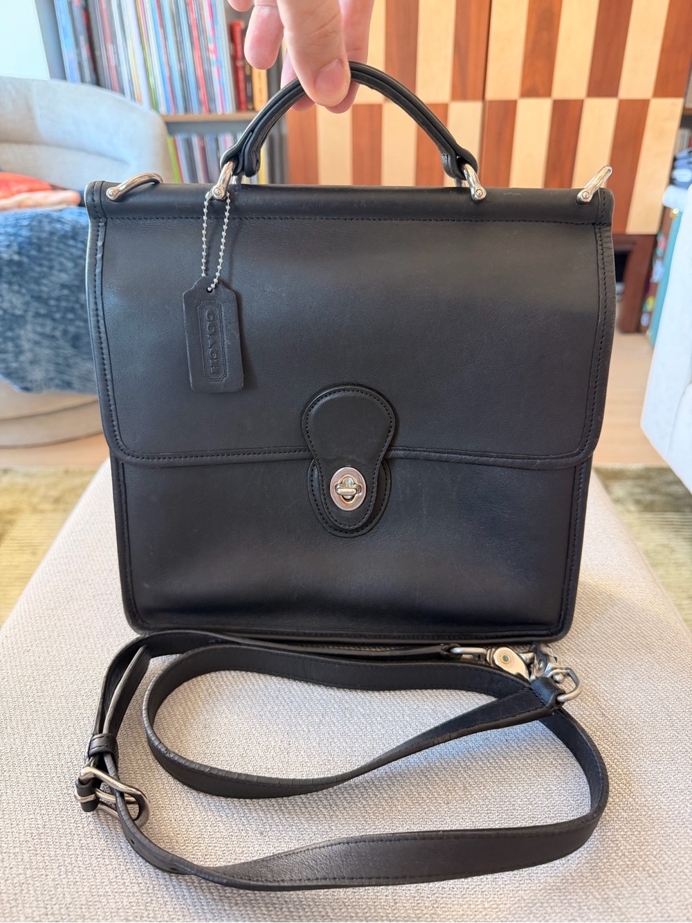 Coach Vintage Black Willis with Silver Hardware
